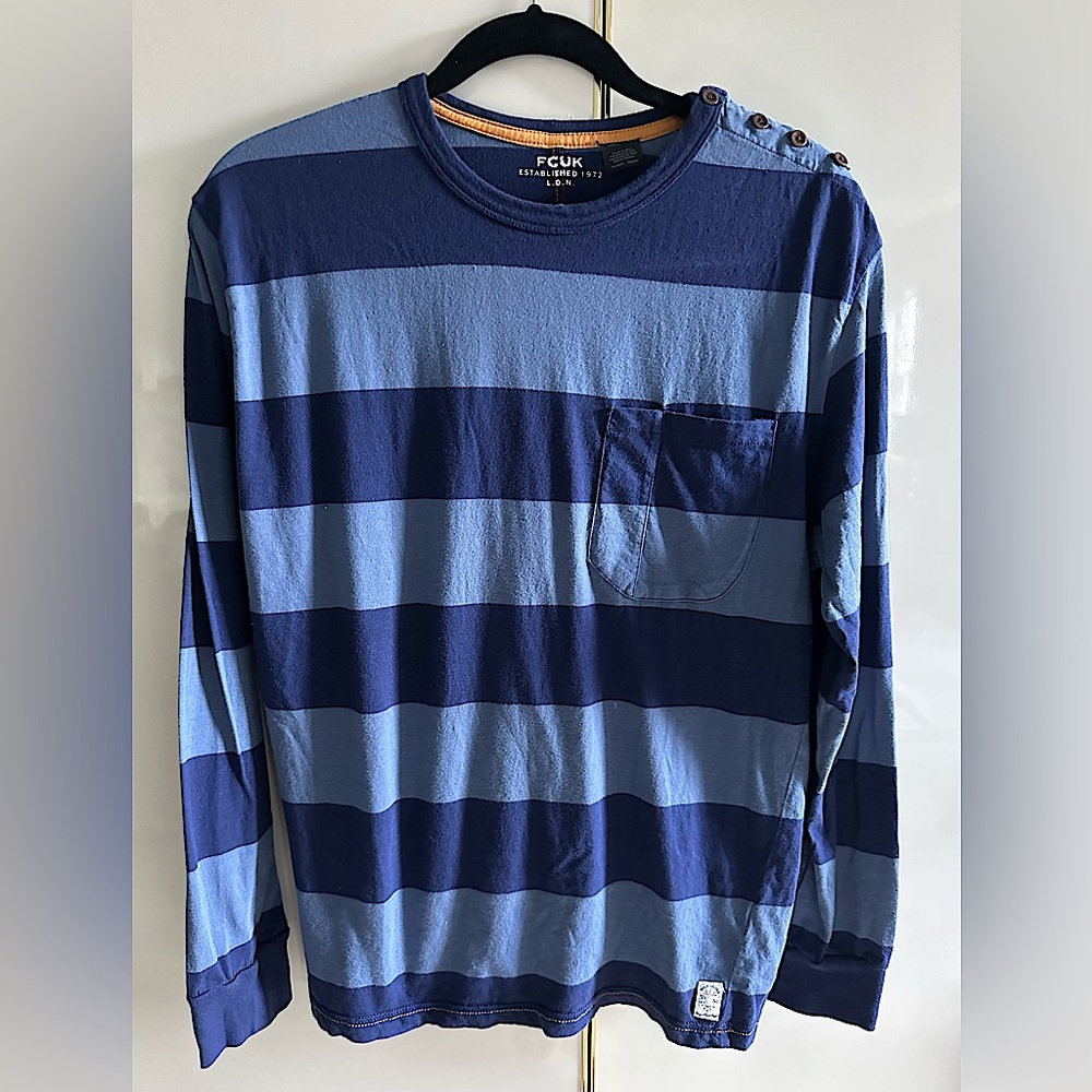 Men's French Connection UK (Fcuk) Blue Striped Shirt